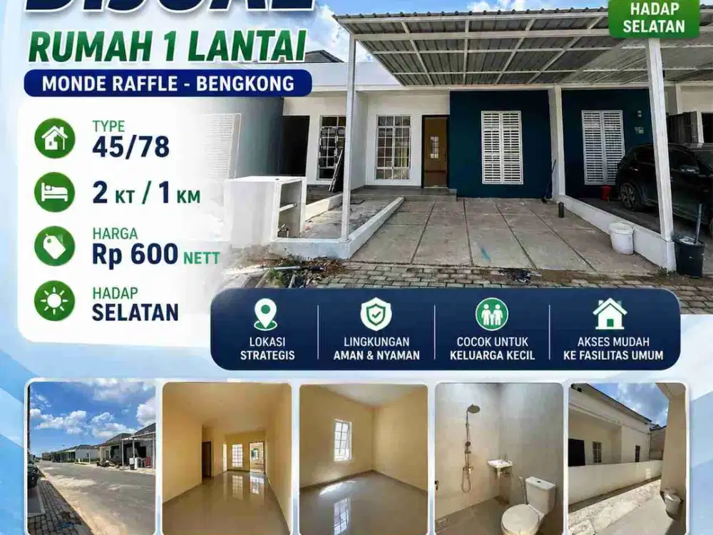 Dijual Murah Rumah Monde Raffle Bengkong Batam