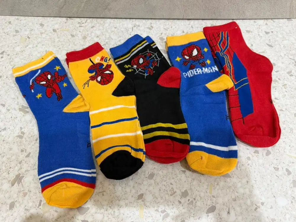 5 Pasang Kaos Kaki Anak Laki laki Spiderman