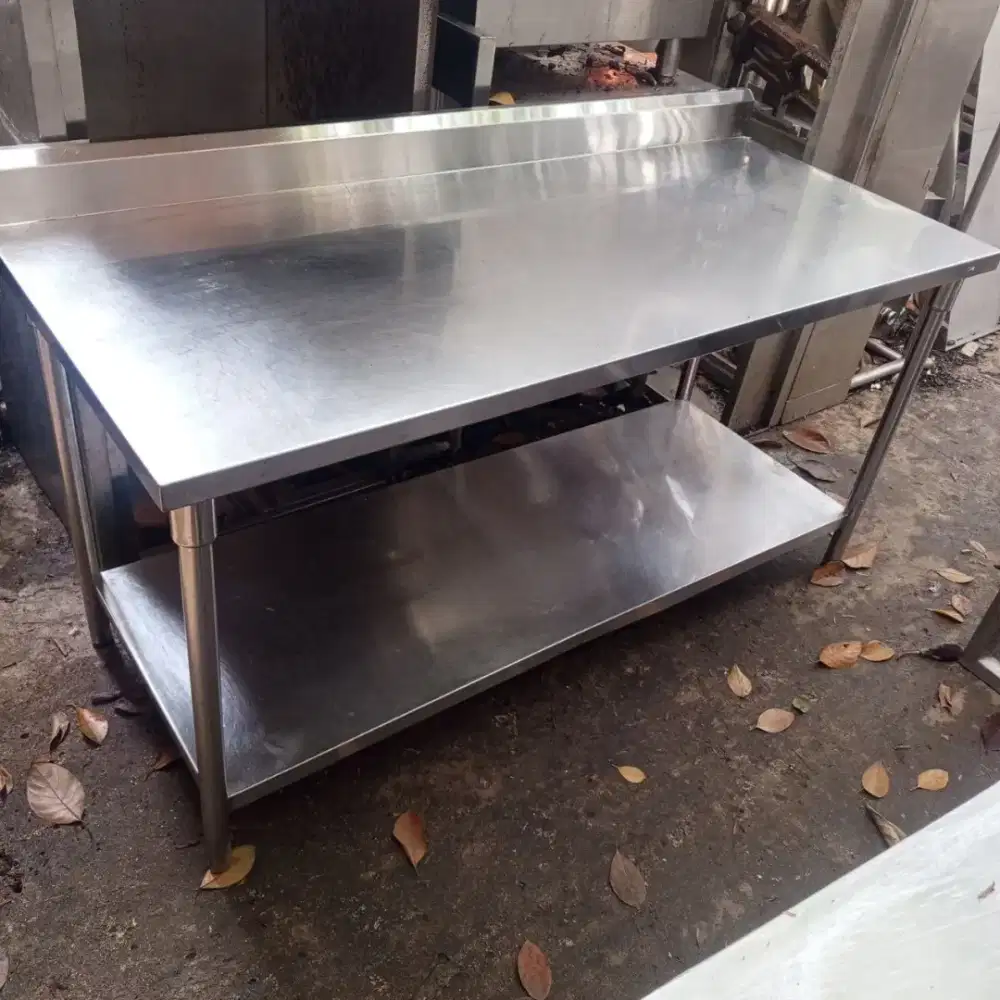 meja stainless 2s ukuran 160 x 70 x 85