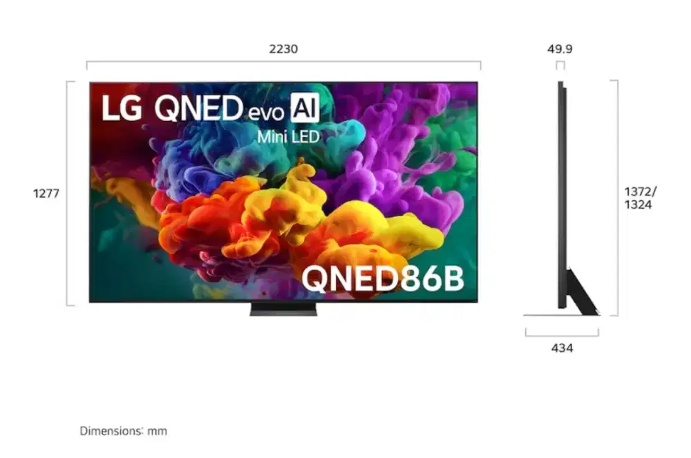 86 inch LG QNED evo AI Mini LED QNED86 4K Smart TV 2026