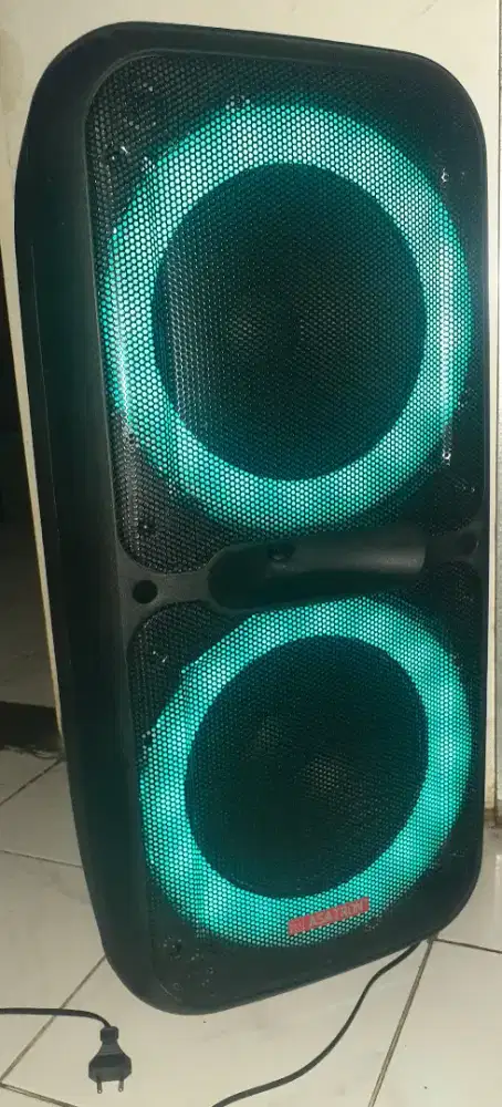 Speaker karaoke home theatre, mic echo Asatron No.polytron JBL