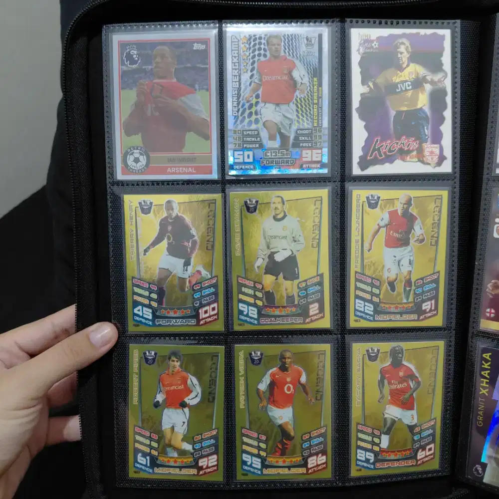 Kartu Arsenal Legends Topps Panini 9 Card Original Henry Bergkamp