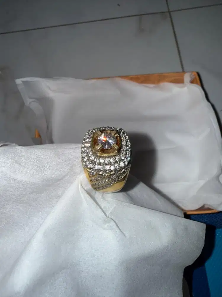 Cincin permata moissanite