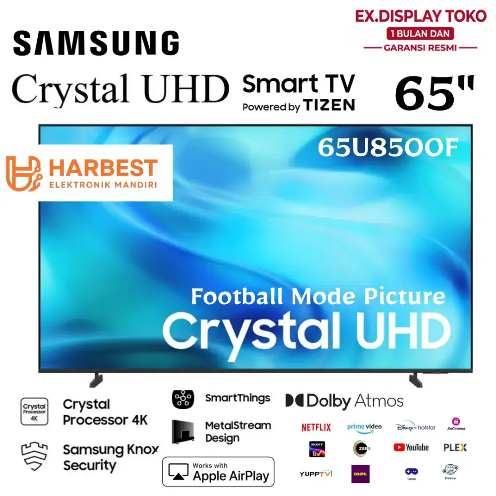 SAMSUNG 65U8500F Smart TV 65 Inch CrystalUHD 4K MetalStream Q-Symphony