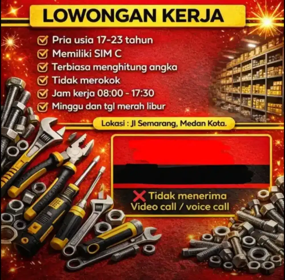 LOWONGAN KERJA PEGAWAI TOKO BESI