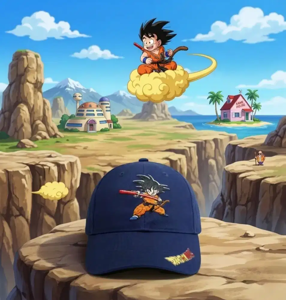 Topi Dragon Ball Original Second Warna Navy Pekat