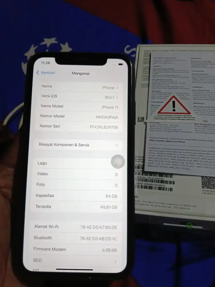 iphone 11 64GB iBox fullset