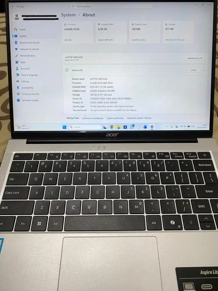 Acer Aspire Lite 14 8/512 Intel Celeron
