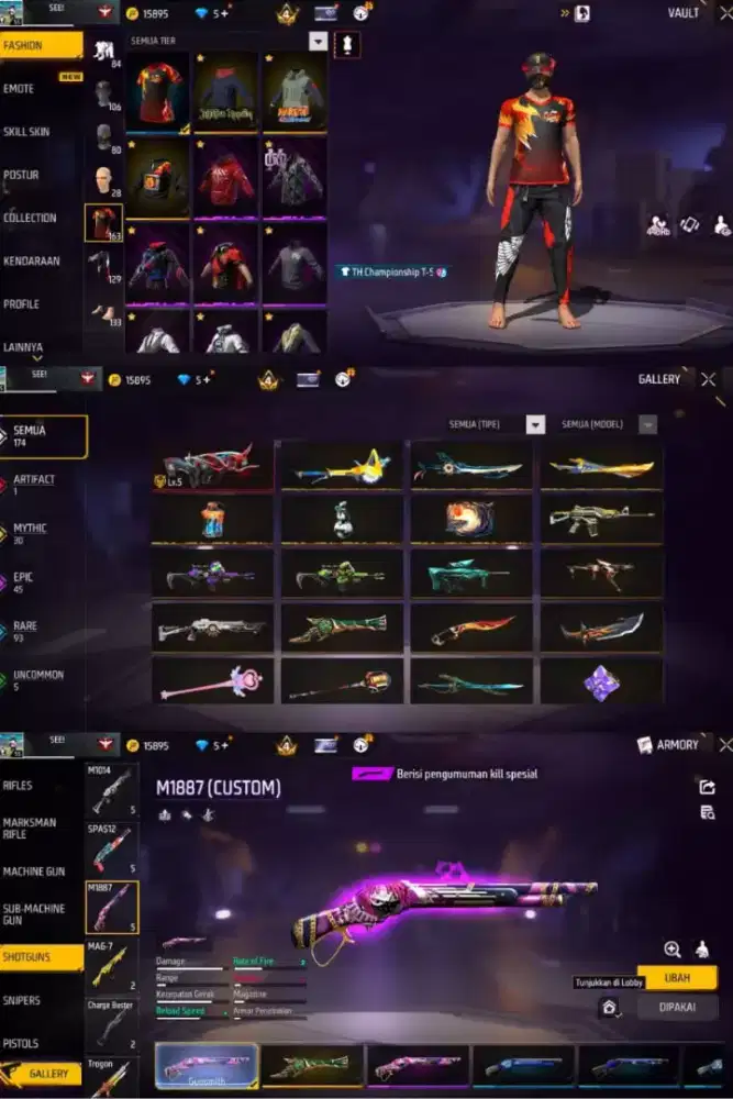 jual akun ff free fire murah 100% Asli Amanah dan terpercaya