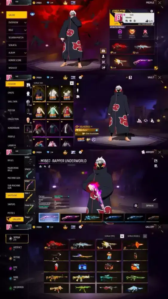 jual akun ff free fire murah 100% Asli Amanah dan terpercaya