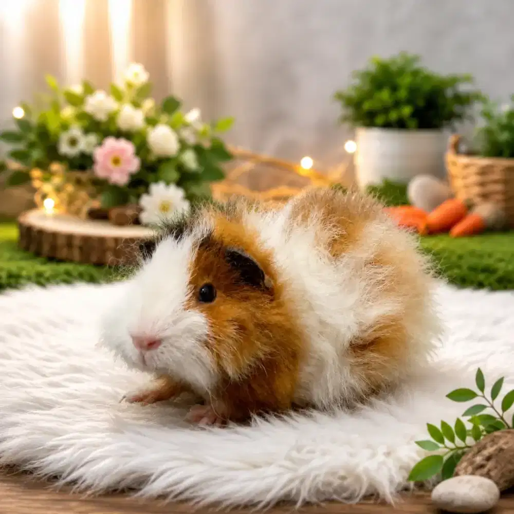 Marmut hias / guinea pig texel trico