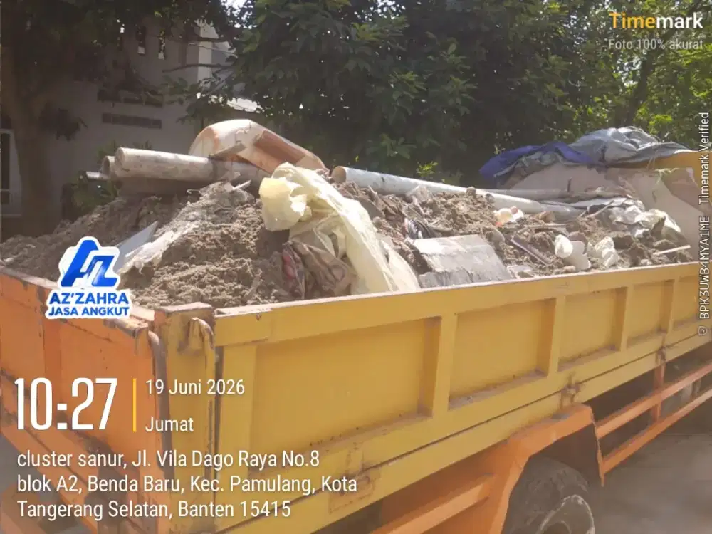 Jasa buang puing dan angkutan sampah