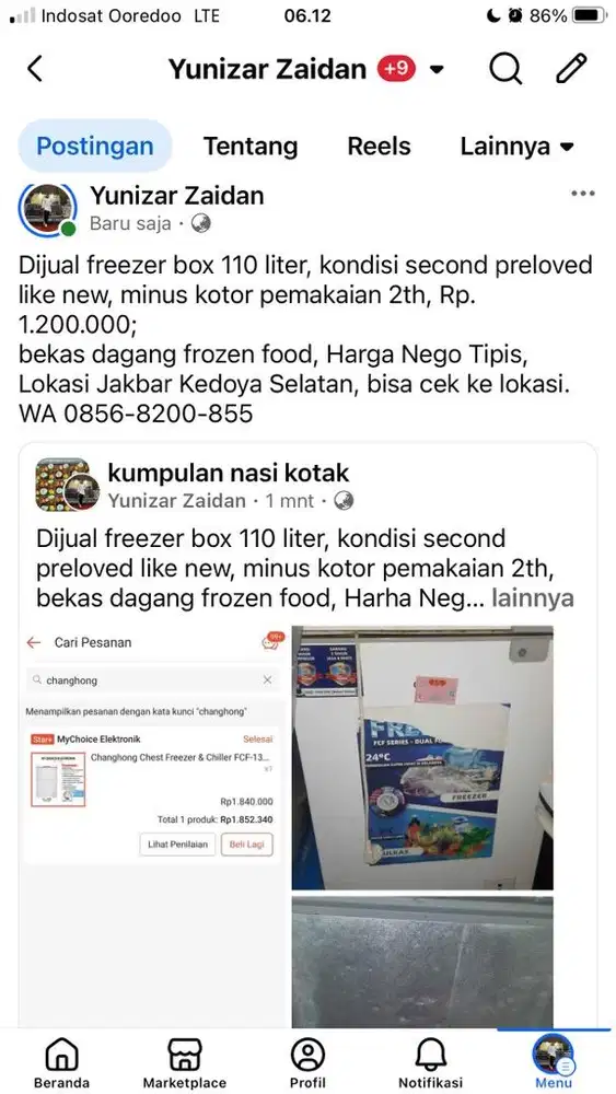 Preloved Like New Freezer Box