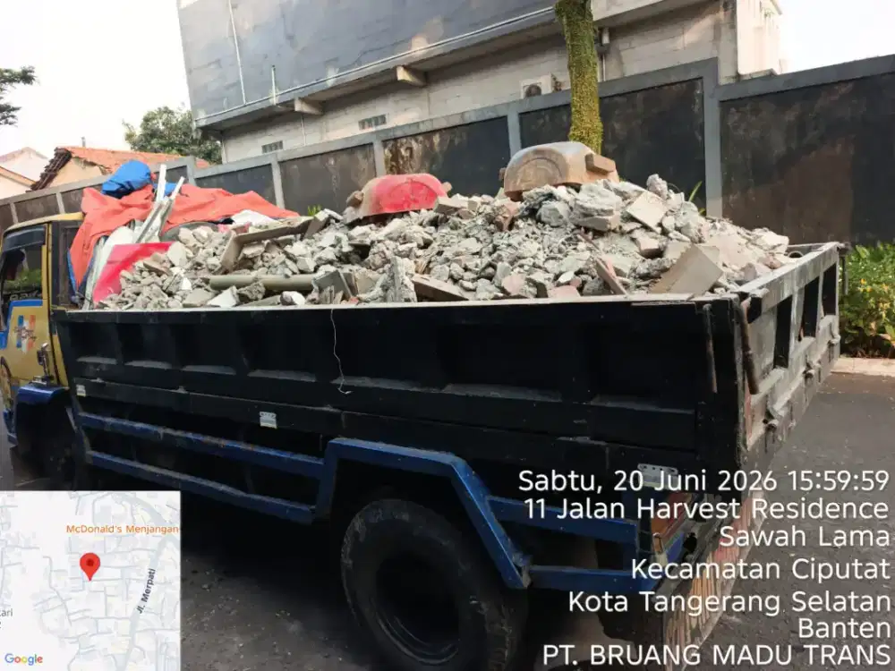 Jasa buang puing dan angkutan sampah