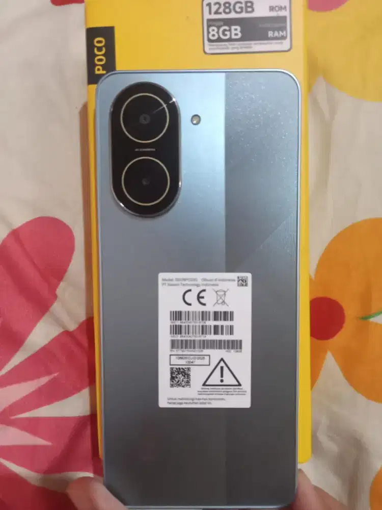 Jual poco c71 ram 4+4 / 128gb biru fullset like new