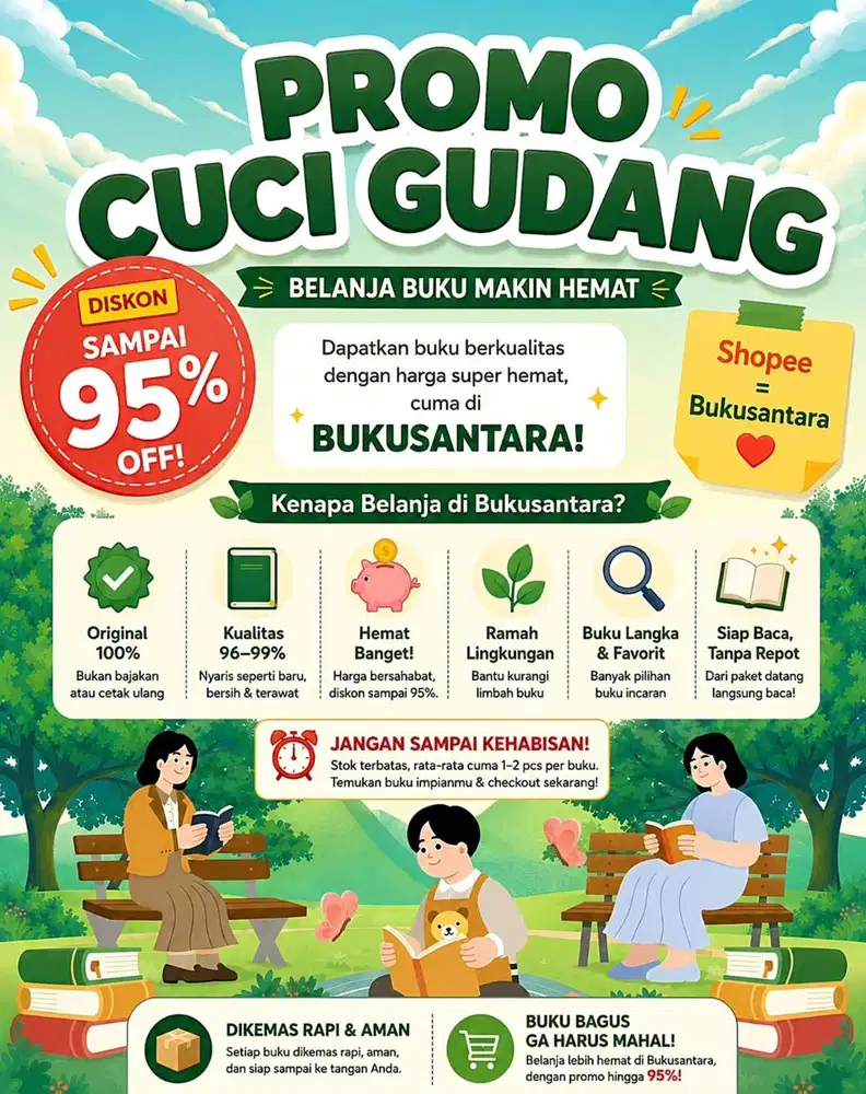 Cuci Gudang Buku Original! Diskon Hingga 95% Sebelum Kehabisan!