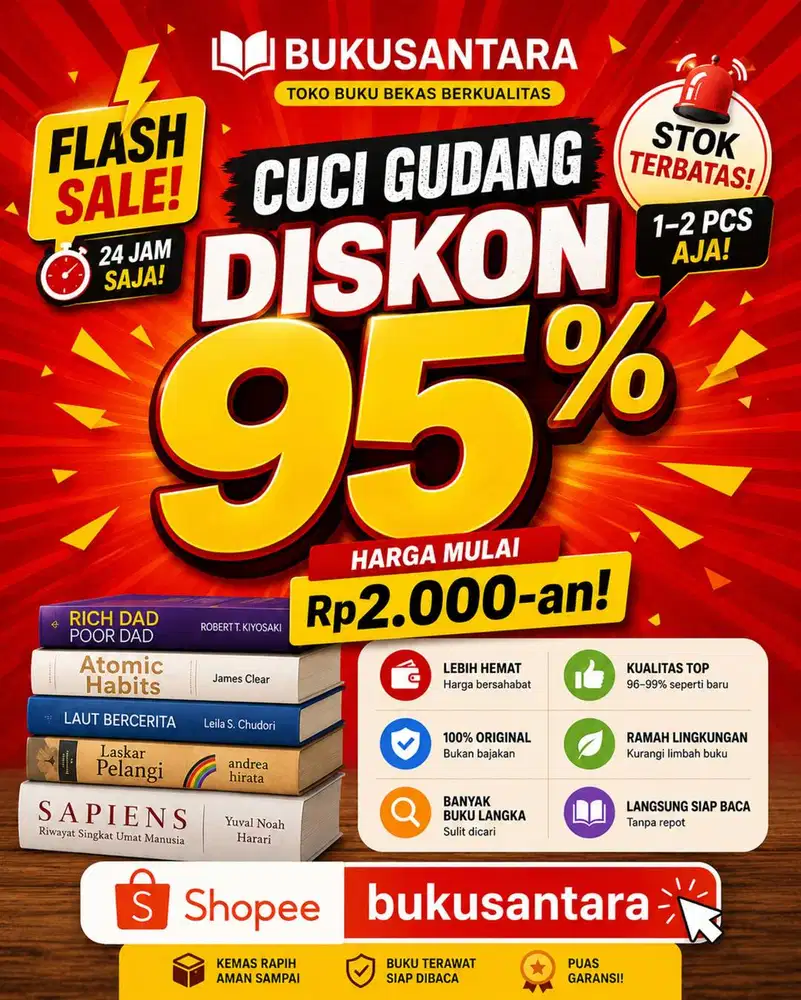 Ribuan Buku Original Murah Mulai Rp2.000, Buruan Sebelum Habis!