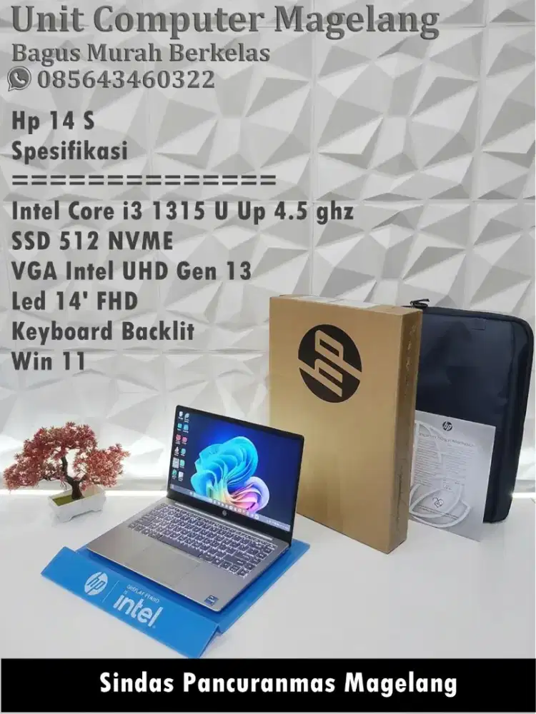 Hp 14 S i3 Gen 13 I 8 GB II NVMe 512 II 14 FHD II Backlit II win 11