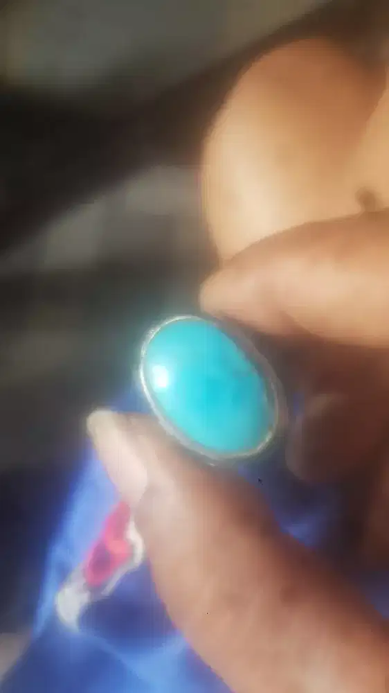 Batu pirus persia biru polos torquis
