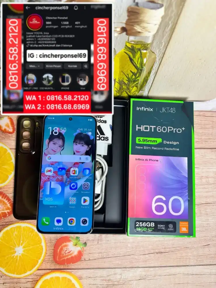 Hp Infinix hot 60 pro plus 8/256 likenew istimewa grns panjang bh 100%