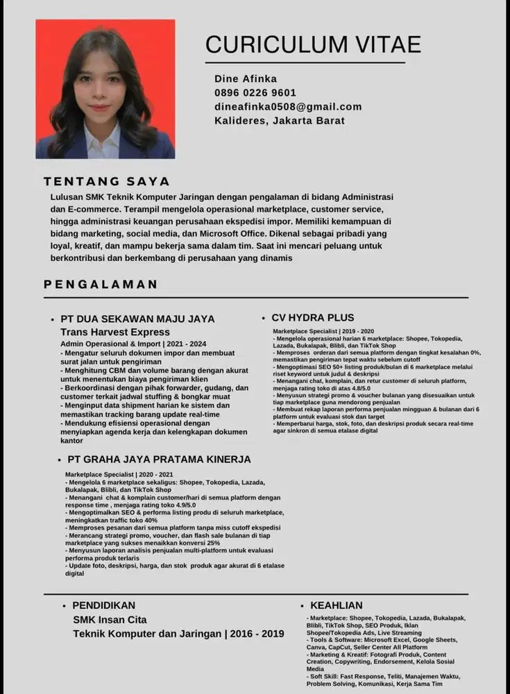 Sedang mencari lowongan Admin