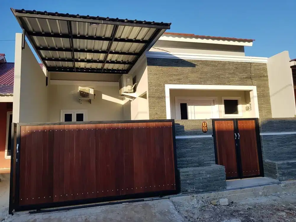 pintu pagar grc motif kayu