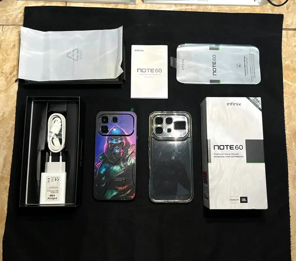 INFINIX NOTE 60 BLACK 8/256 99% MULUS GARANSI MARET 2027 PUANJANG