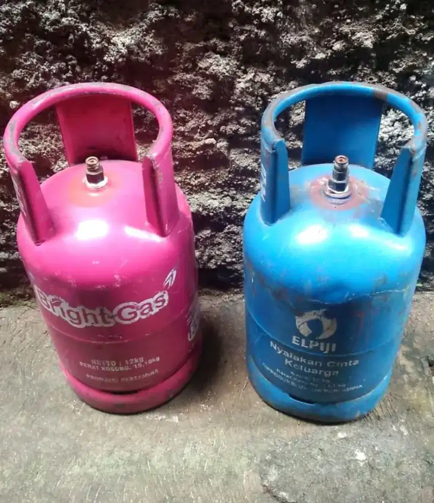 Tabung Kosong Gas LPG 12 KG Biru dan Bright
