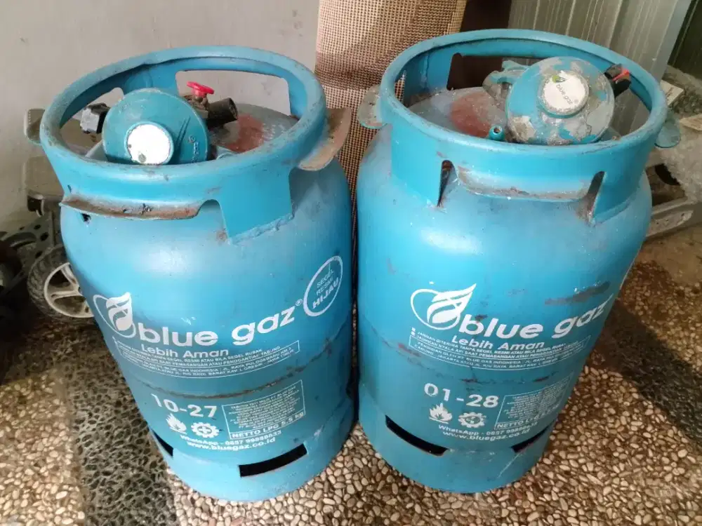JUAL 2 TABUNG BLUE GAS kosong incl. REGULATOR