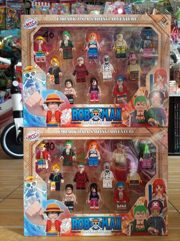 mainan anak set action figuree roboman