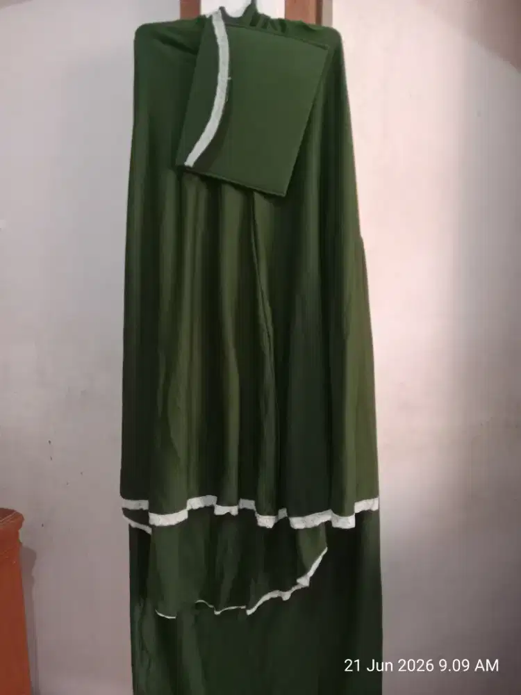 Mukena hijau baru beli