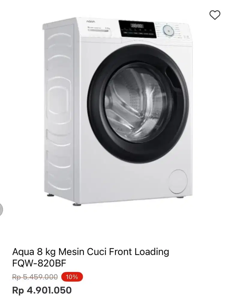WM FRONT LOAD AQUA 8kg
