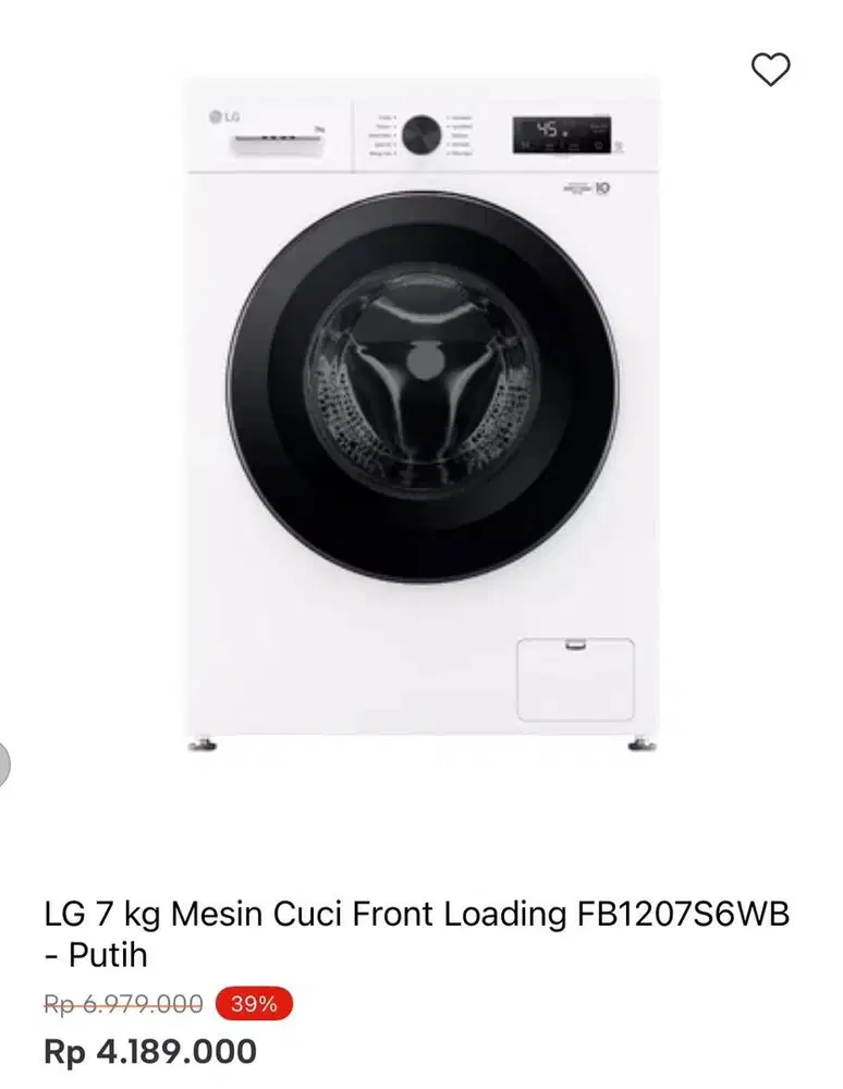 WM FRONT LOAD LG 7kg