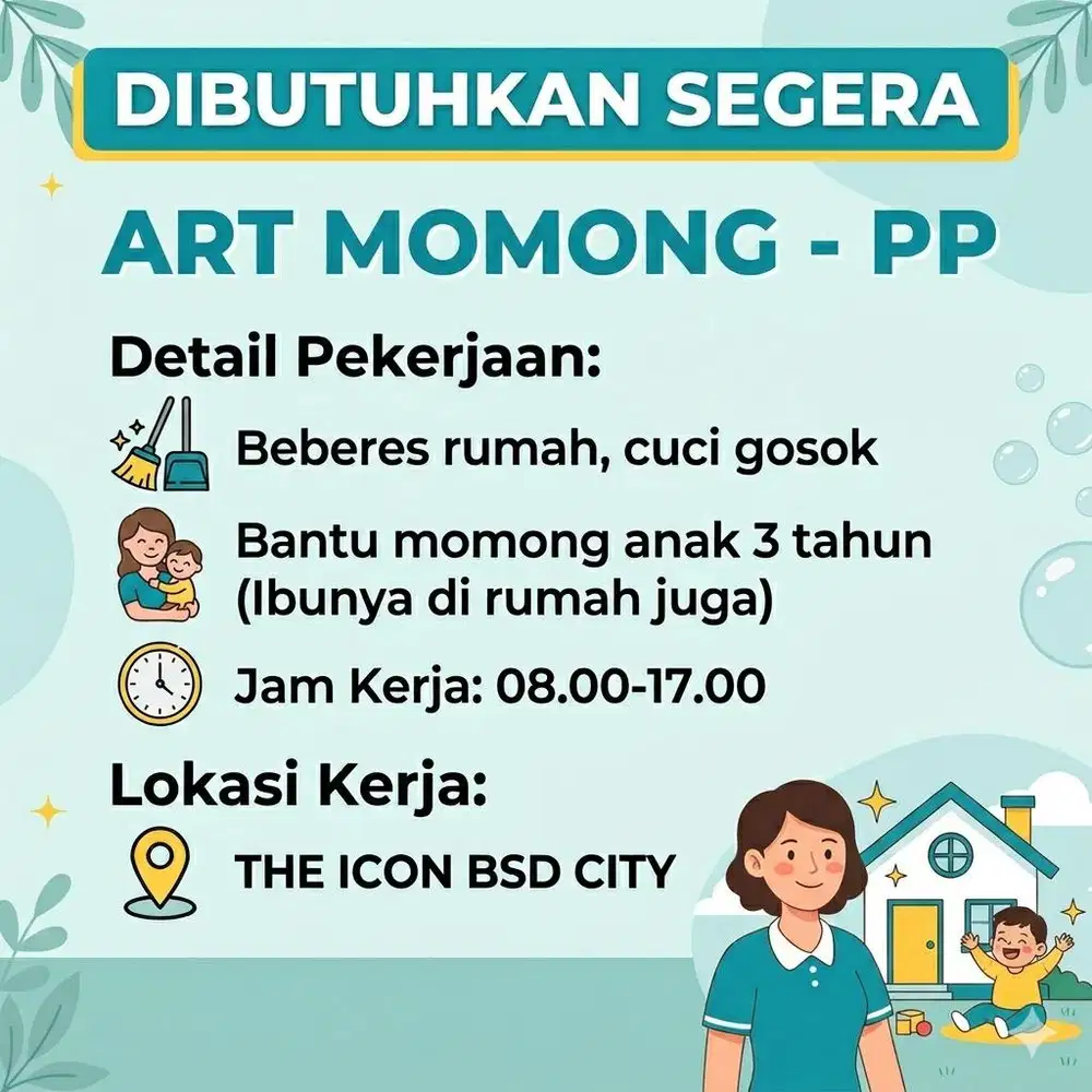 DIBUTUHKAN ART MOMONG - PP