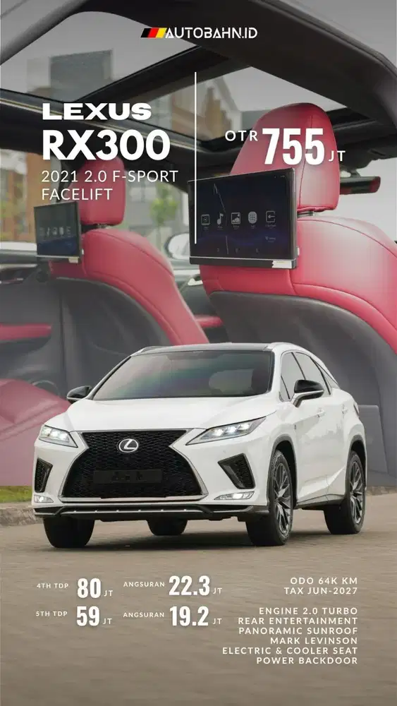 Lexus RX300 F-Sport 2.0 2021 Facelift