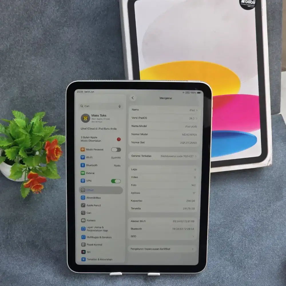 iPad Gen 11 Cuma unboxing Garansi resmi iBox