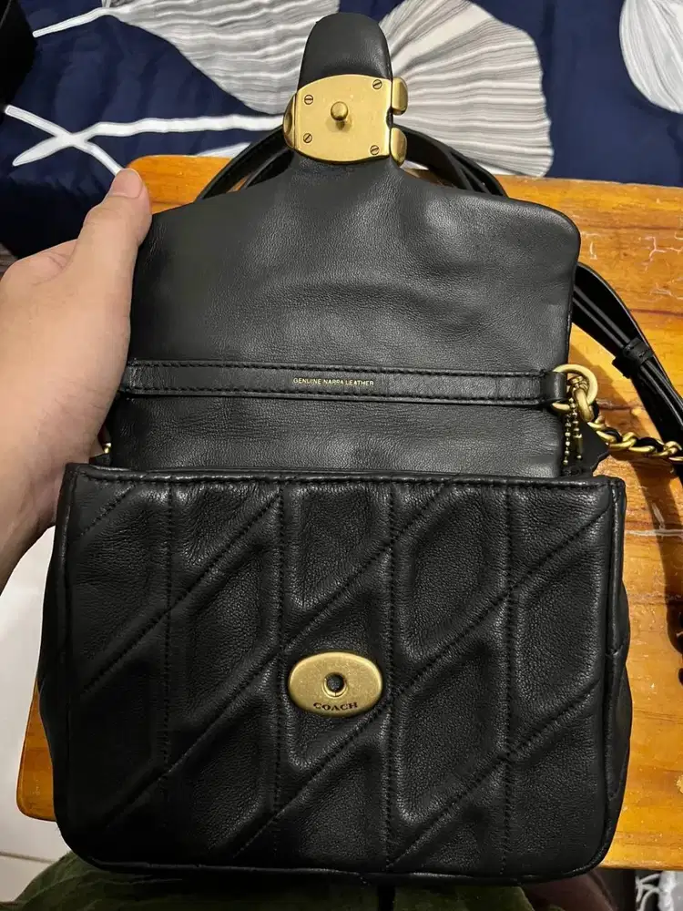 Coach Tabby Quilted Crossbody — Black Nappa Leather