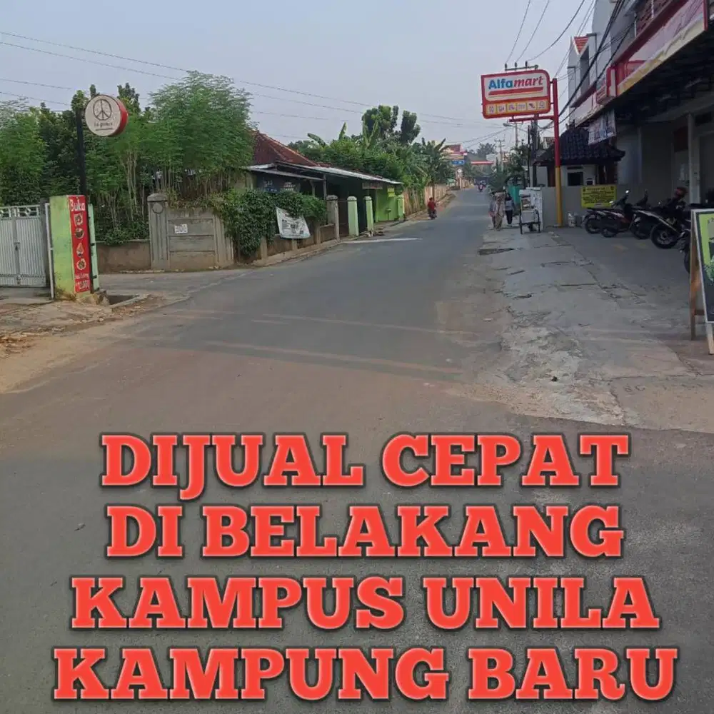 TANAH UNILA KEDATON RAJABASA JUAL MURAH