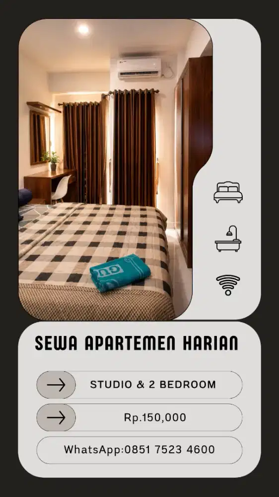 sewa apartemen harian green Pramuka city Jakarta pusat