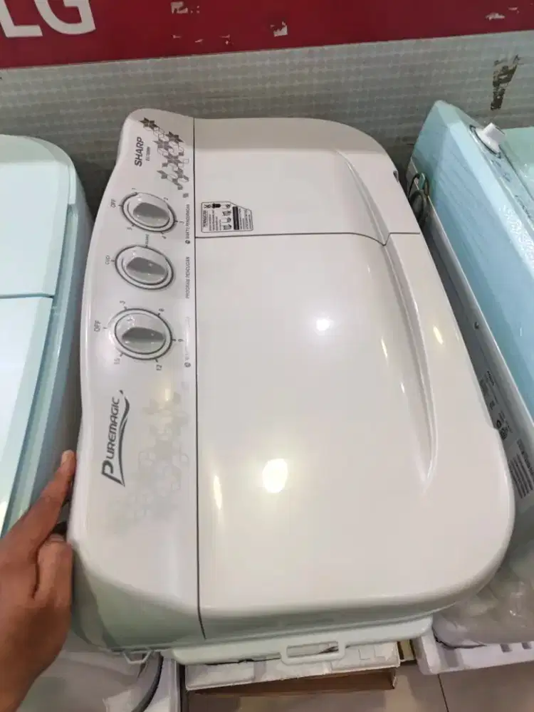 Mesin cuci sharp 2 tabung promo kredit bunga ringan