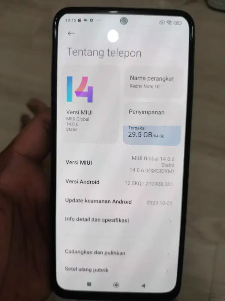 Xiaomi Redmi note 10