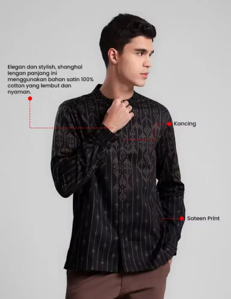 Kemeja Koko Manzone Original