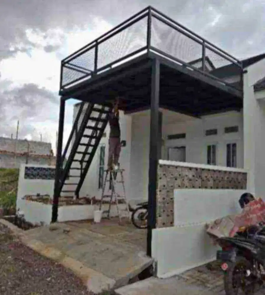Kanopi mezzanine minimalis modern