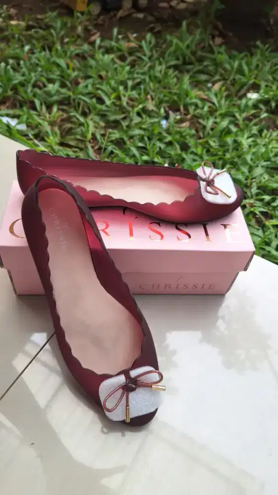 Chrissie jelly flats Red