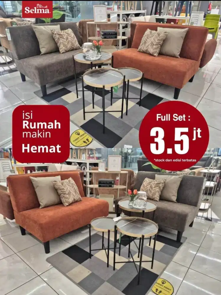 TERLARIS SOFA SET CARMELIO MURAH MINIMALIS