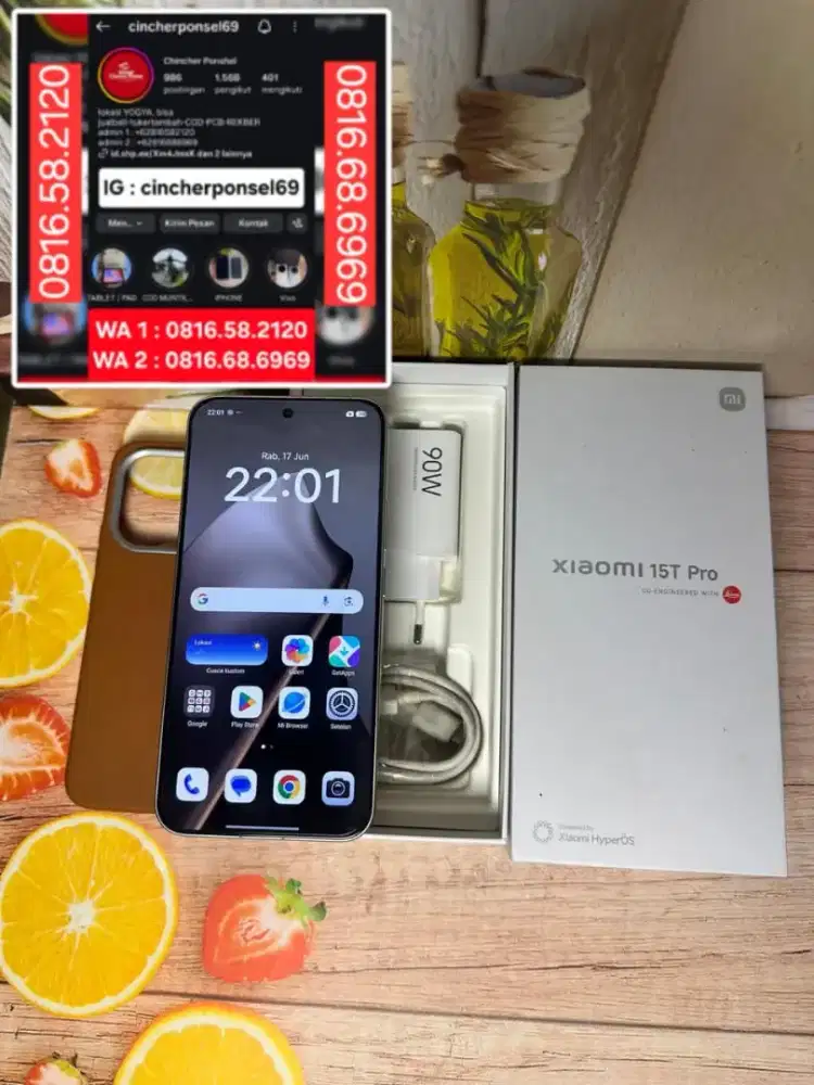 Jual hp Xiaomi 15T Pro RAM 12/ 1TB likenew istimewa grns desember 2027