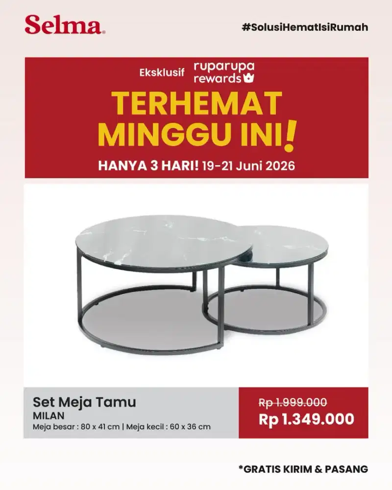 PROMO TERAKHIR SET MEJA TAMU