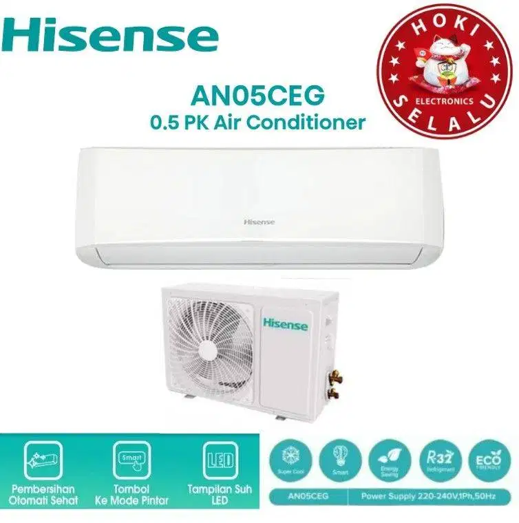 Jual AC Hisense Standard 1/2 PK Cepat Dingin dan Hemat Listrik