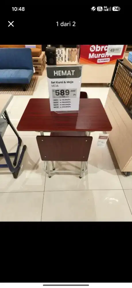 set meja dan kursi veda by selma