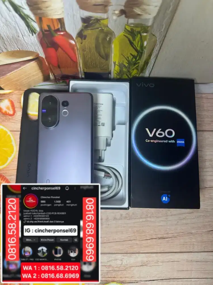 Jual hp Vivo V60 5G ram 12gb istimewa siap pakai grns ampe 10 2026